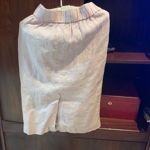 J crew luxury linen skirt with slit! Never worn!!